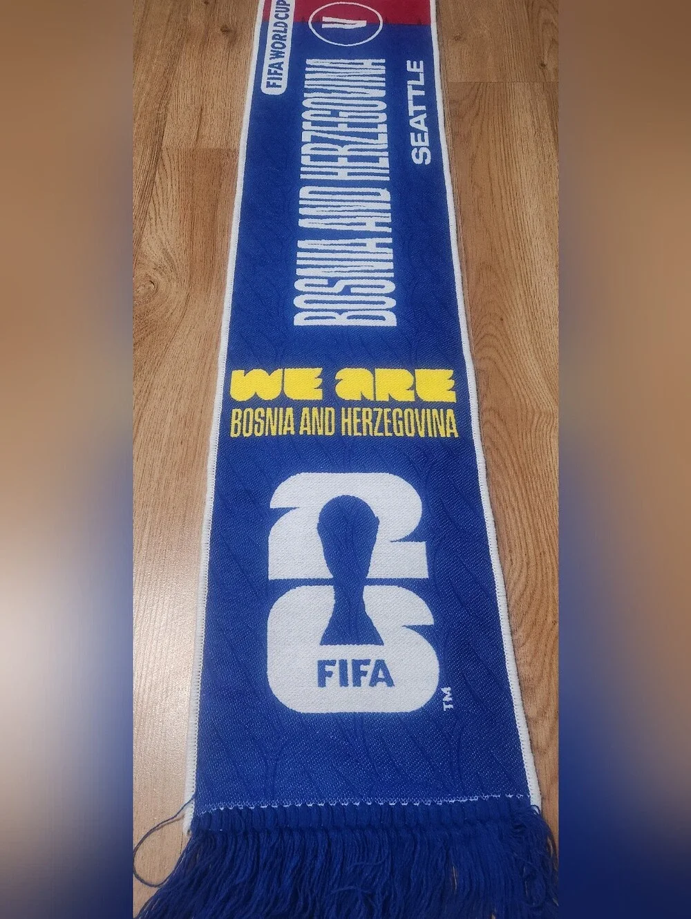 Bosnia - Qatar Soccer Scarf OFFICIAL FIFA WORLD CUP 2026 SCARF